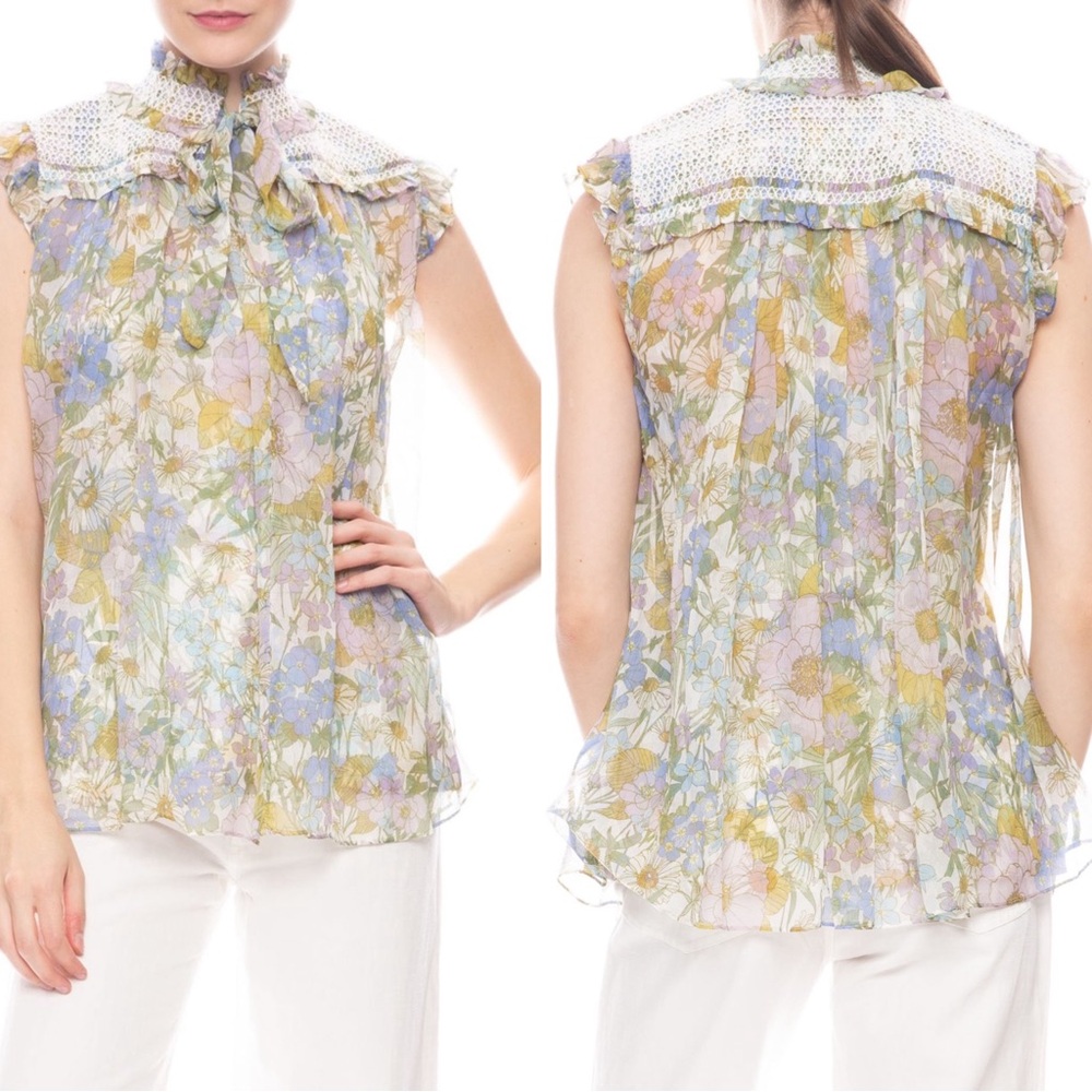 Zimmermannn Super Eight Silk Sleeveless Tank